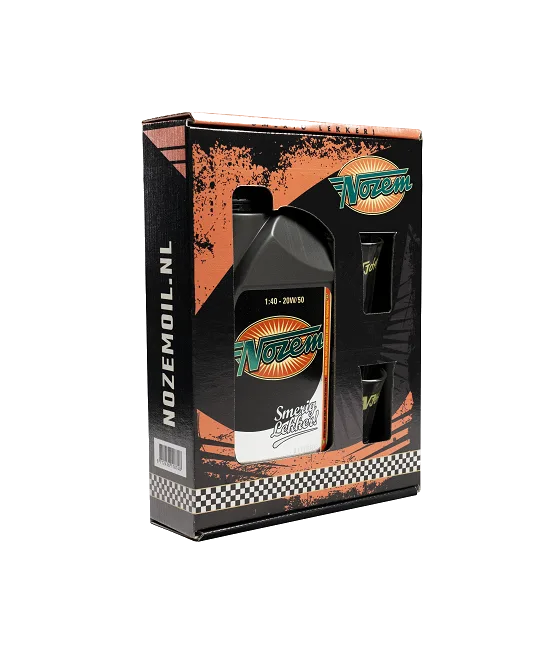 Nozem Oil Geschenk + 2 glazen, fles bij slijterij t Bockje in Bathmen