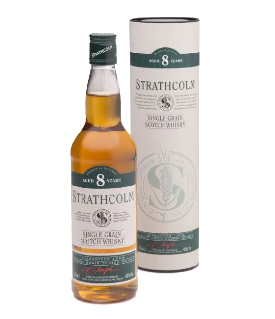 Strathcolm Single Grain 8 Years Old, fles bij slijterij t Bockje in Bathmen