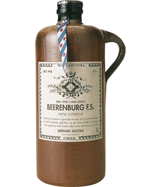 Joustra Beerenburg F.s., fles bij slijterij t Bockje in Bathmen