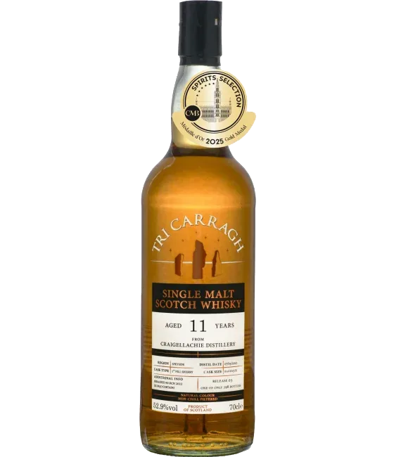 Tri Carragh Craigellachie 11 Years Old 2012, fles bij slijterij t Bockje in Bathmen