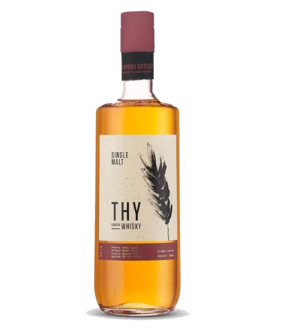 Thy Danish Single Malt Whisky, fles bij slijterij t Bockje in Bathmen