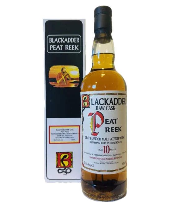 Blackadder Rawcask Peat Reek Blended Islay, fles bij slijterij t Bockje in Bathmen