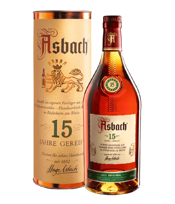 Asbach 15, fles bij slijterij t Bockje in Bathmen