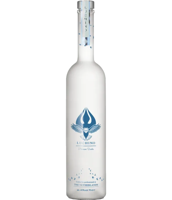Luchino Vodka One, fles bij slijterij t Bockje in Bathmen