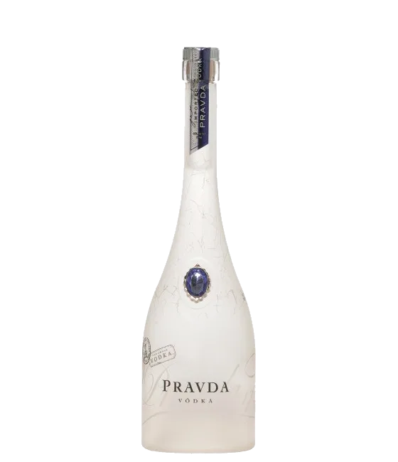 Pravda Vodka, fles bij slijterij t Bockje in Bathmen