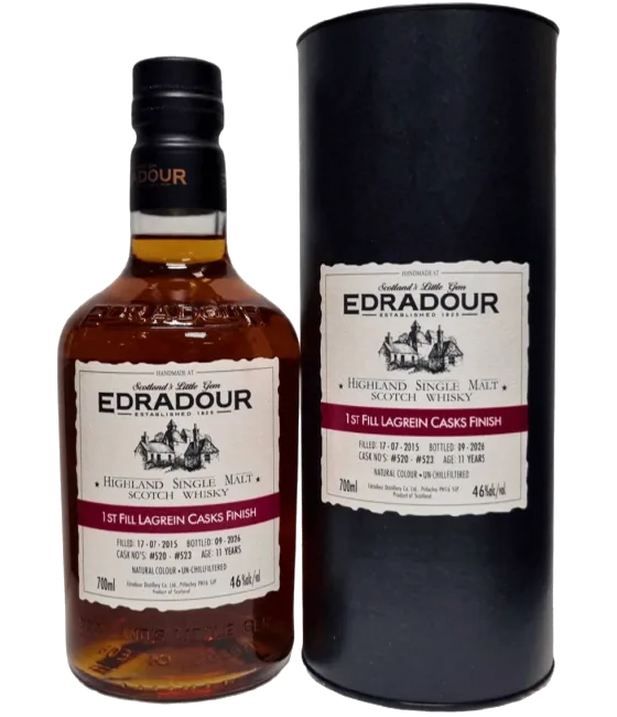 Edradour 11Y 2015 Michael-Eppan Lagrein #520-523, fles bij slijterij t Bockje in Bathmen