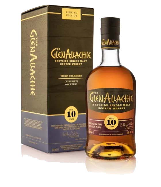 GlenAllachie 10Y Virgin Oak Series Chinquapin Oak Finish, fles bij slijterij t Bockje in Bathmen