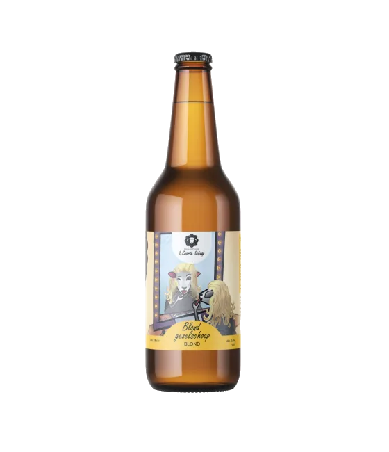 ’t Zwarte Schoap Blond Gezelschoap, fles bij slijterij t Bockje in Bathmen