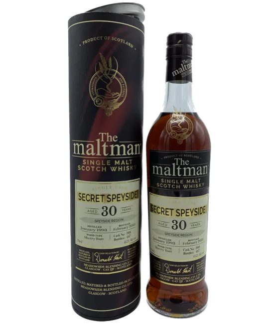 The Maltman Secret Speyside 30Y, fles bij slijterij t Bockje in Bathmen