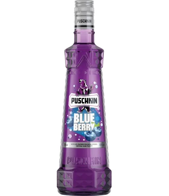 Puschkin Blueberry, fles bij slijterij t Bockje in Bathmen
