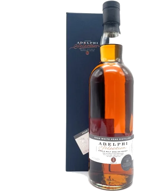 Adelphi White Peak 5 Years Old 2024, fles bij slijterij t Bockje in Bathmen