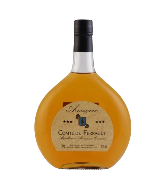 Comte Ferragut Armagnac ***, fles bij slijterij t Bockje in Bathmen