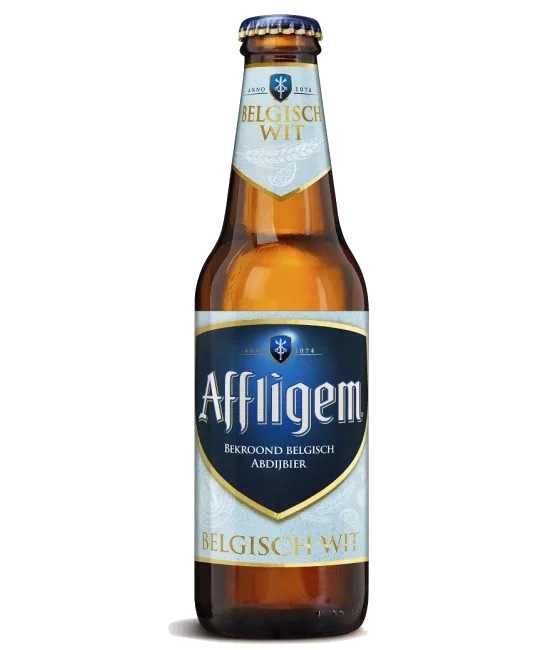 Affligem Belgisch Wit, fles bij slijterij t Bockje in Bathmen