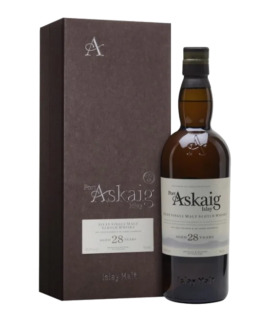 Port Askaig Islay 28 Years Old Single Malt, fles bij slijterij t Bockje in Bathmen