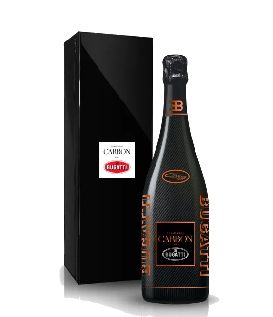 Champagne Carbon EB.02 for Bugatti + Luxe Box, fles bij slijterij t Bockje in Bathmen