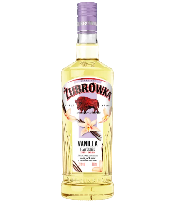 Zubrowka Vodka Vanilla 35% vol, fles bij slijterij t Bockje in Bathmen