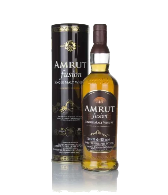 Amrut Fusion, fles bij slijterij t Bockje in Bathmen
