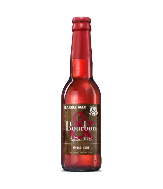 Brouwerij de Molen Wheat Wine Bourbon 2022 BA, fles bij slijterij t Bockje in Bathmen