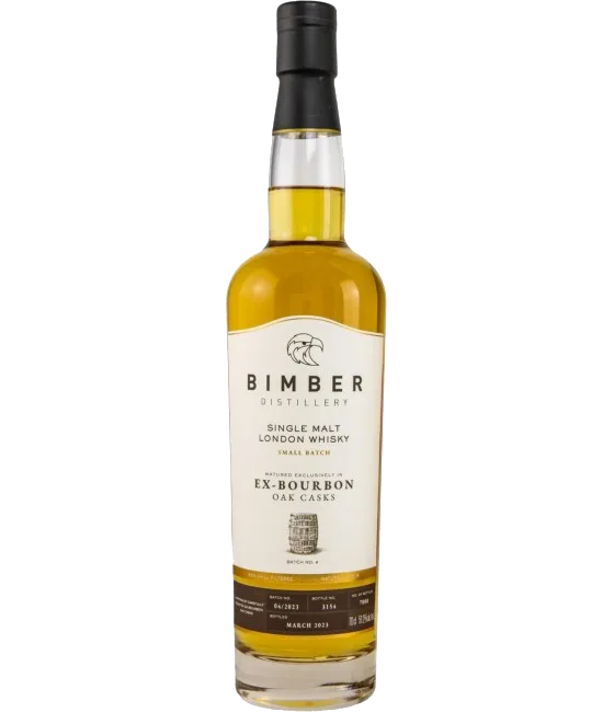 Bimber Ex-Bourbon Oak Casks, fles bij slijterij t Bockje in Bathmen