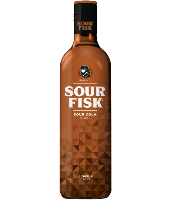 Sour Fisk Cola, fles bij slijterij t Bockje in Bathmen