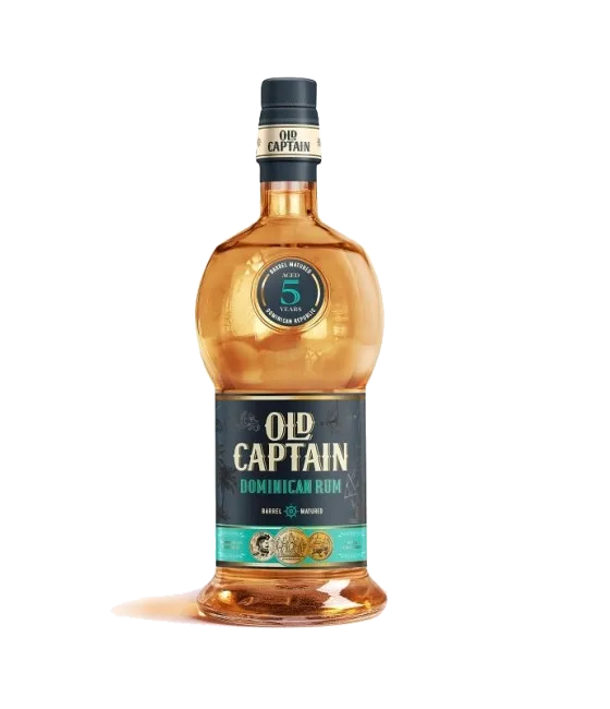 Old Captain 5 Years Old Dominican Rum, fles bij slijterij t Bockje in Bathmen