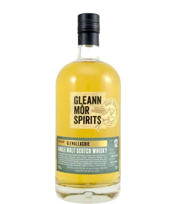 GLENALLACHIE Gleann Mór Spirits 12 Years Old, fles bij slijterij t Bockje in Bathmen