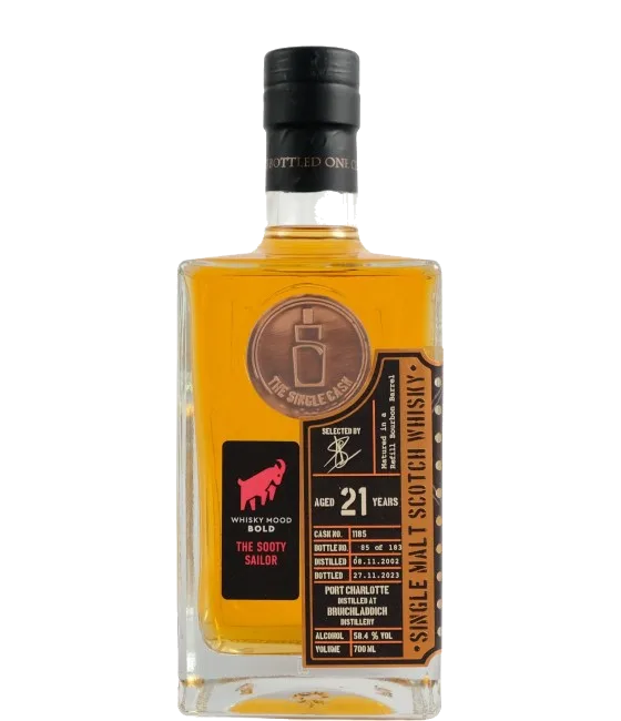 The Single Cask Bruichladdich Port Charlotte 2002 – Refill Bourbon Barrel 21 Years Old, fles bij slijterij t Bockje in Bathmen
