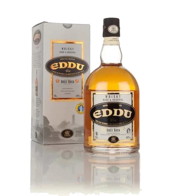Eddu Grey Rock Blended Breton Whisky, fles bij slijterij t Bockje in Bathmen