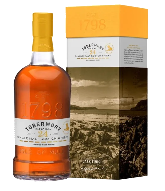Tobermory 24 Years Old Oloroso Cask Finish, fles bij slijterij t Bockje in Bathmen