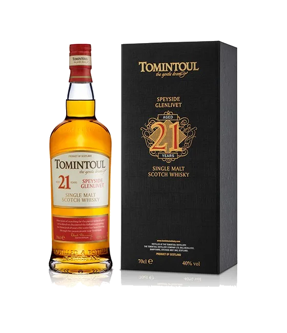 Tomintoul Speyside 21 years, fles bij slijterij t Bockje in Bathmen