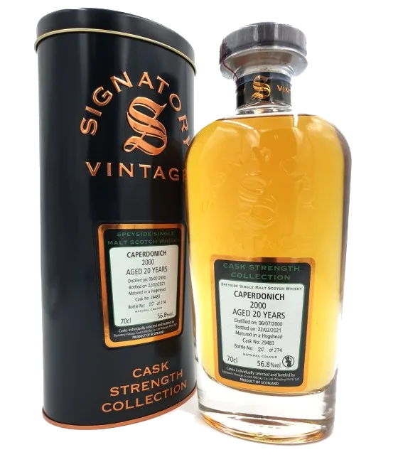 Signatory Caperdonich 2000 20Y Cask Strength, fles bij slijterij t Bockje in Bathmen