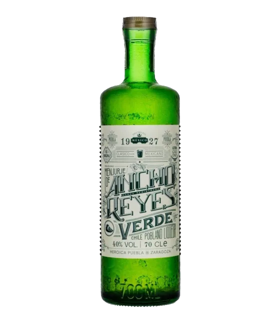 Menjurje De Ancho Reyes Chile Liqueur Verde, fles bij slijterij t Bockje in Bathmen