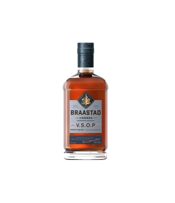 Braastad Cognac VSOP, fles bij slijterij t Bockje in Bathmen