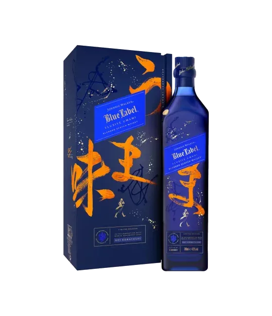 Johnnie Walker Blue Label Elusive Umami, fles bij slijterij t Bockje in Bathmen