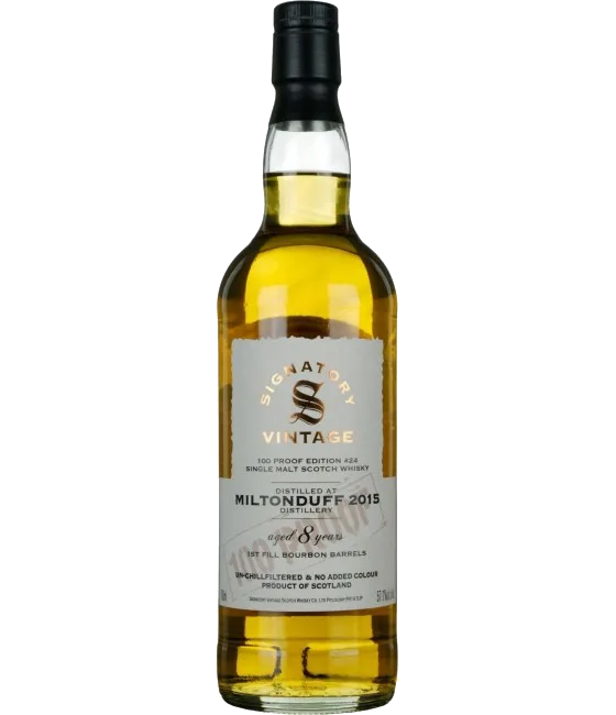 Signatory Vintage Miltonduff 2015 8 Years Old, fles bij slijterij t Bockje in Bathmen
