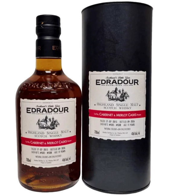 Edradour 11Y 2015 Michael-Eppan Cabernet & Merlot #505-508, fles bij slijterij t Bockje in Bathmen