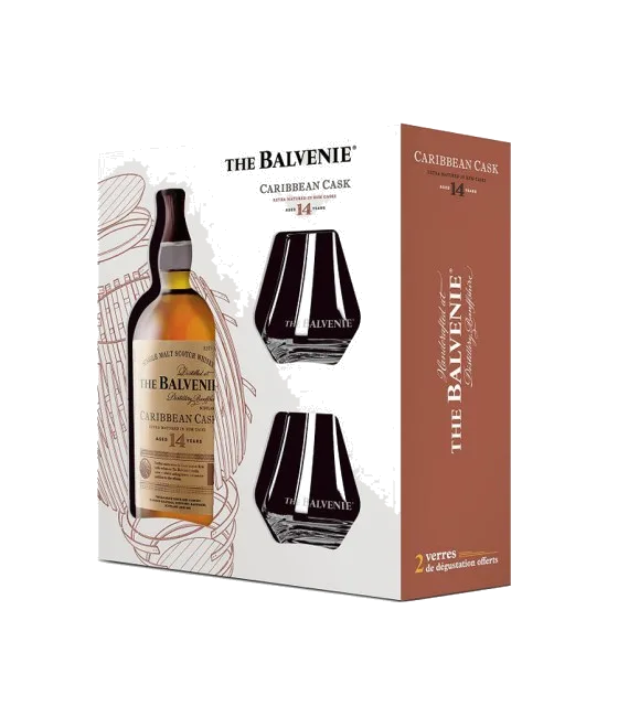 The Balvenie 14 Years Old Caribbean Cask Geschenkverpakking, fles bij slijterij t Bockje in Bathmen