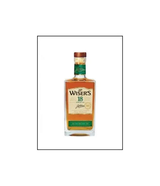 J.P. Wiser’s 18 Years Old Blended Canadian Whisky, fles bij slijterij t Bockje in Bathmen