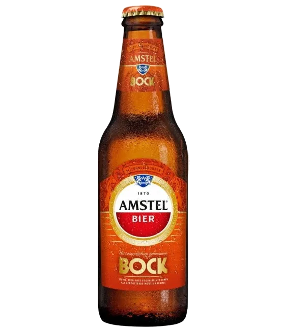 Amstel Bock, fles bij slijterij t Bockje in Bathmen