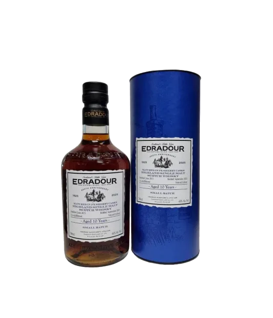 Edradour 2015-2025 Small Batch PX Sherry Casks, fles bij slijterij t Bockje in Bathmen