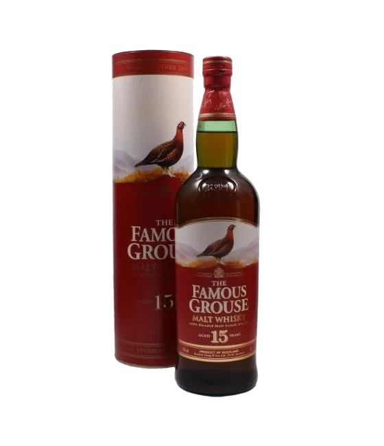 The Famous Grouse 15 Years Old Malt Whisky, fles bij slijterij t Bockje in Bathmen