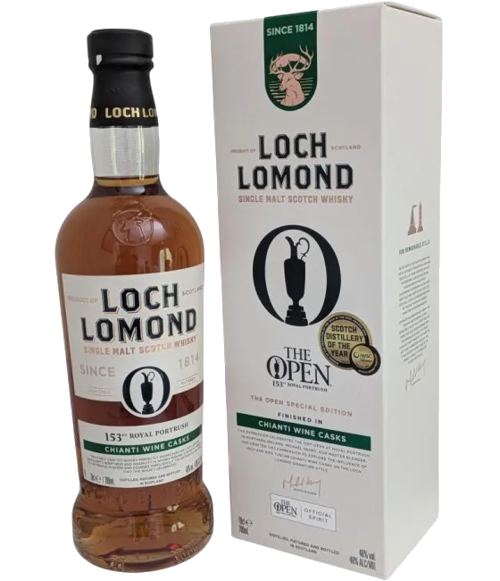 Loch Lomond The Open 2025 Chianti red wine finish, fles bij slijterij t Bockje in Bathmen