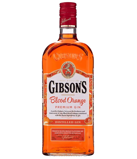 Gibson’s Gin Blood Orange, fles bij slijterij t Bockje in Bathmen