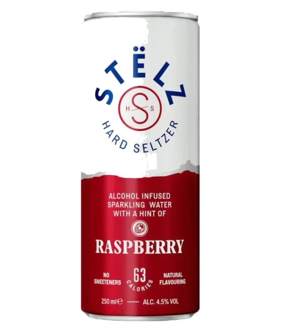 Stëlz Hard Seltzer Raspberry, fles bij slijterij t Bockje in Bathmen