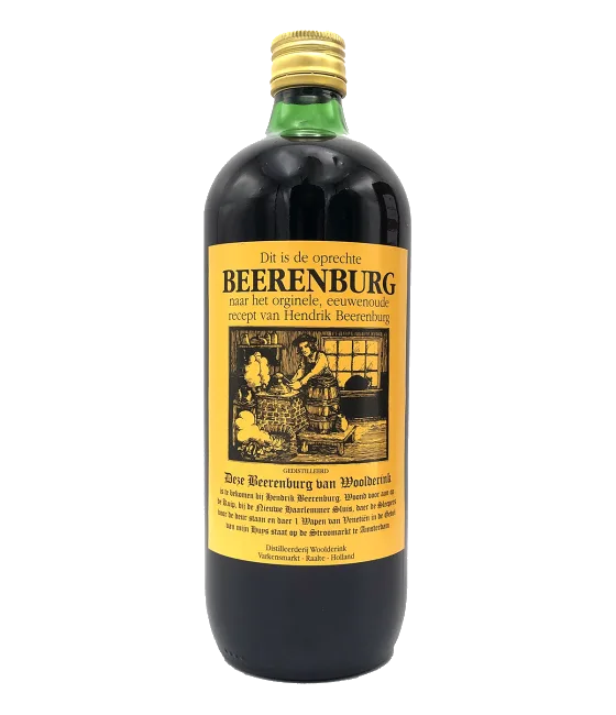 Woolderink Beerenburg, fles bij slijterij t Bockje in Bathmen