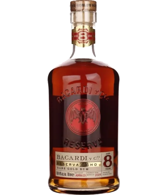 Bacardi Reserva Ocho 8 Años, fles bij slijterij t Bockje in Bathmen