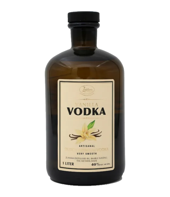 Zuidam Vanilla Vodka, fles bij slijterij t Bockje in Bathmen