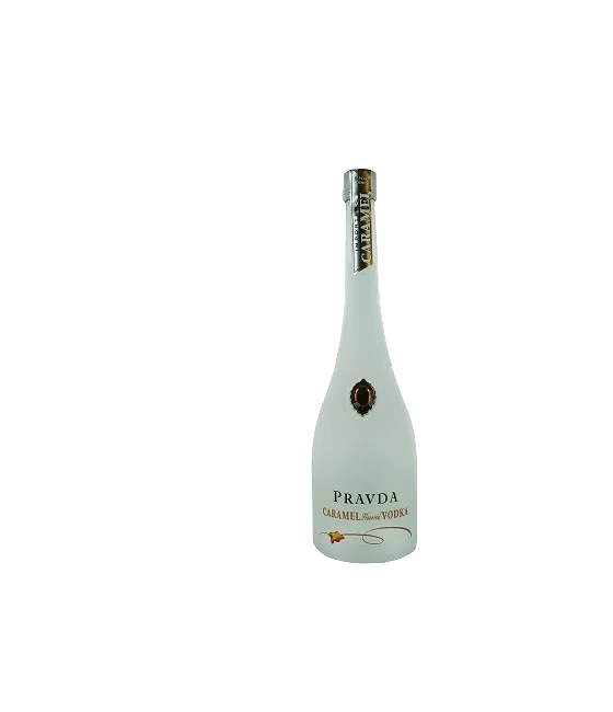 Pravda Caramel, fles bij slijterij t Bockje in Bathmen
