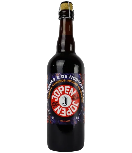 Jopen Thomas & de Normandiers Oaked & Calvados Infused Quadrupel, fles bij slijterij t Bockje in Bathmen