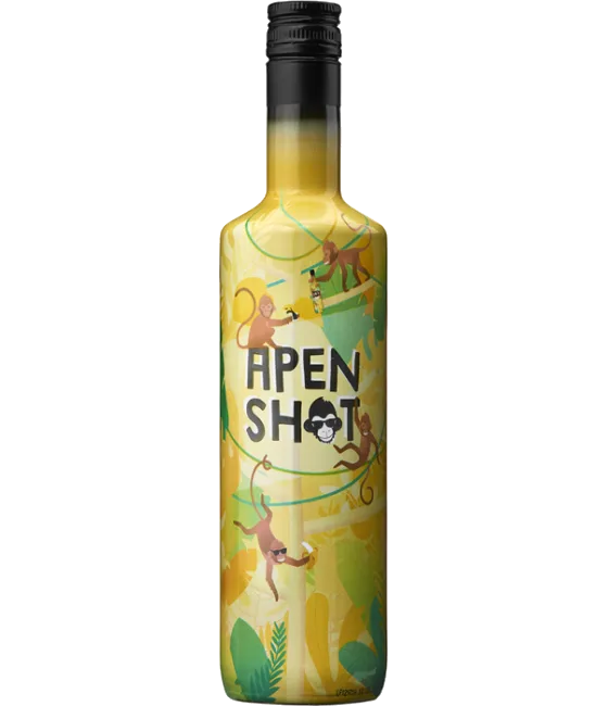Apenshot, fles bij slijterij t Bockje in Bathmen